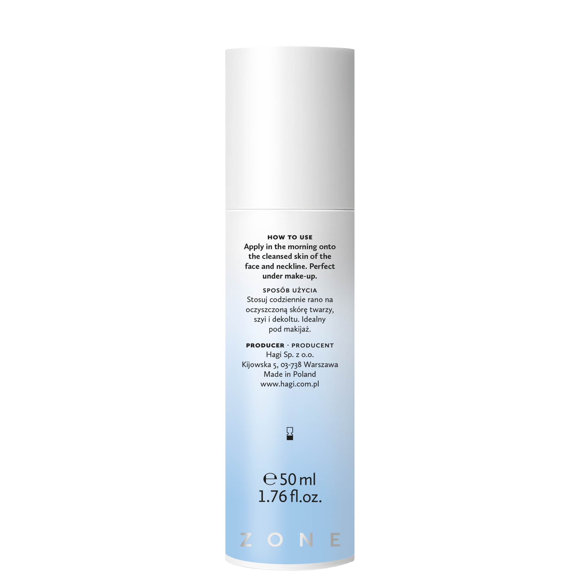 Hagi Aqua Zone Lekki Krem-Żel Nawilżający na Dzień 50 ml - bok, producent