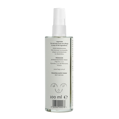 Naturalny Olejek Intymny 100 ml hagi - bok butelki z opisem producenta