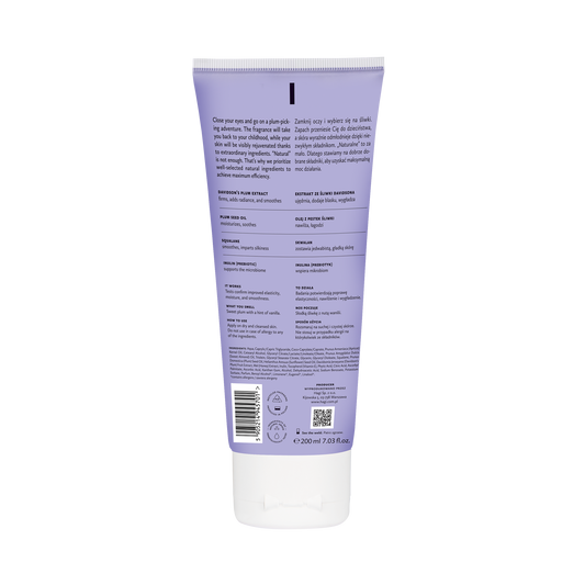 Hagi Balsam do Ciała Na Śliwki 200ml - opakowanie produktu tył, opis składników