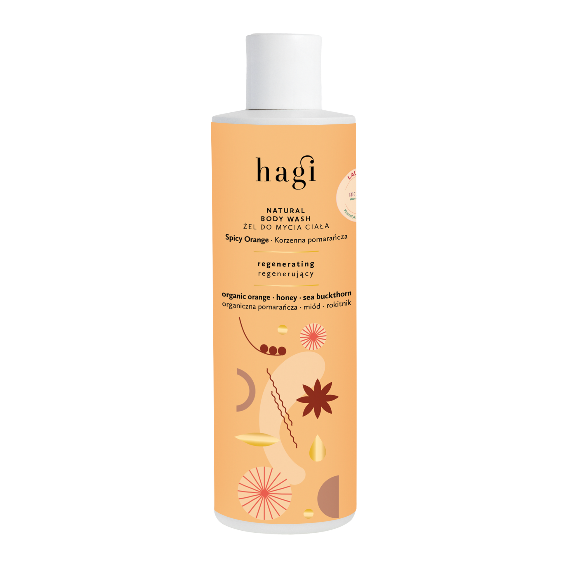 Hagi Naturalny Żel do Mycia Ciała Korzenna Pomarańcza 300ml - butelka z pompką