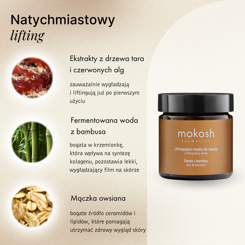 Liftingująca Maska do Twarzy Owies i Bambus 60 ml