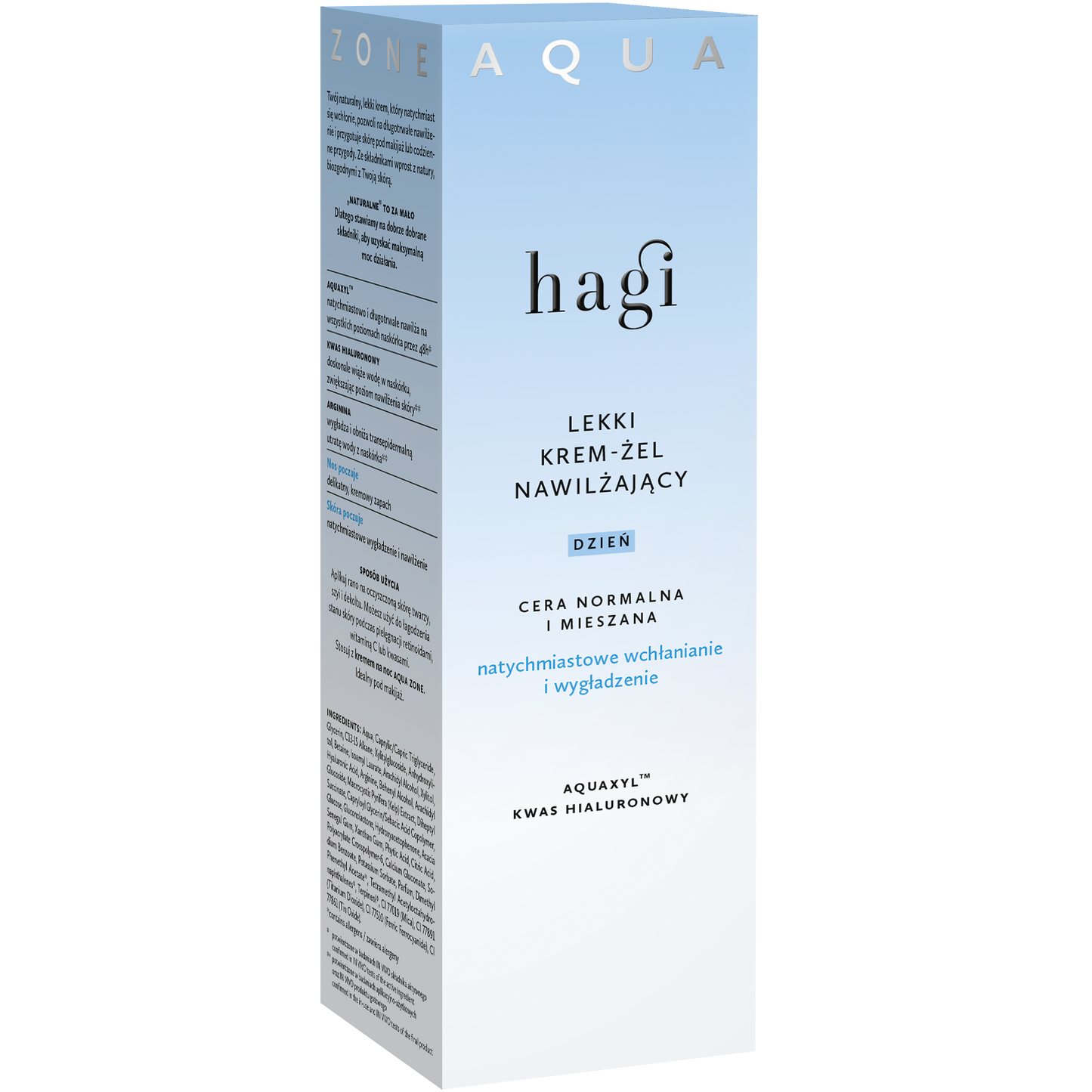 Hagi Aqua Zone Lekki Krem-Żel Nawilżający na Dzień 50 ml - kartonik