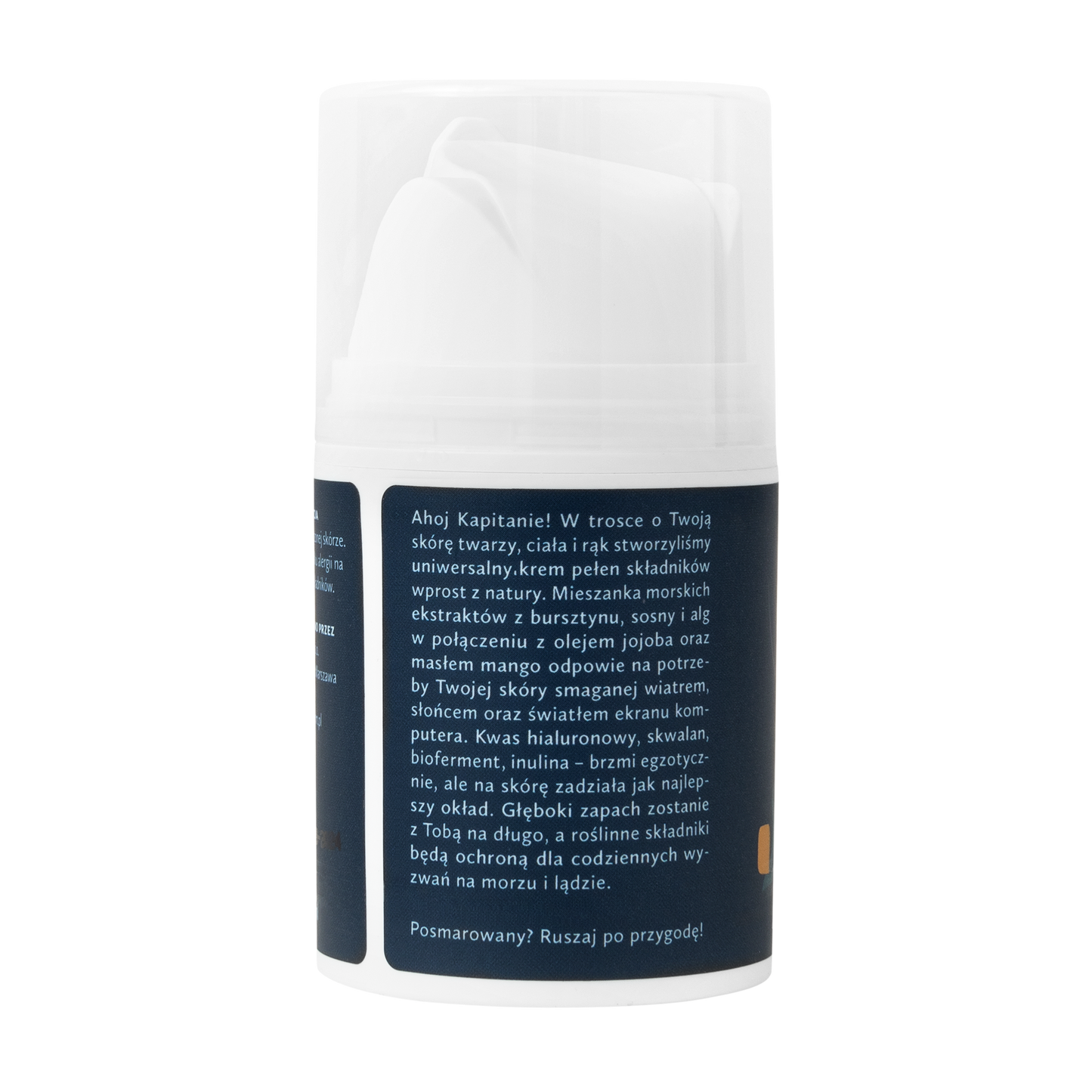 Hagi Naturalny Multikrem Ochronny Ahoj Kapitanie 50 ml - opakowanie, tył, opis składników
