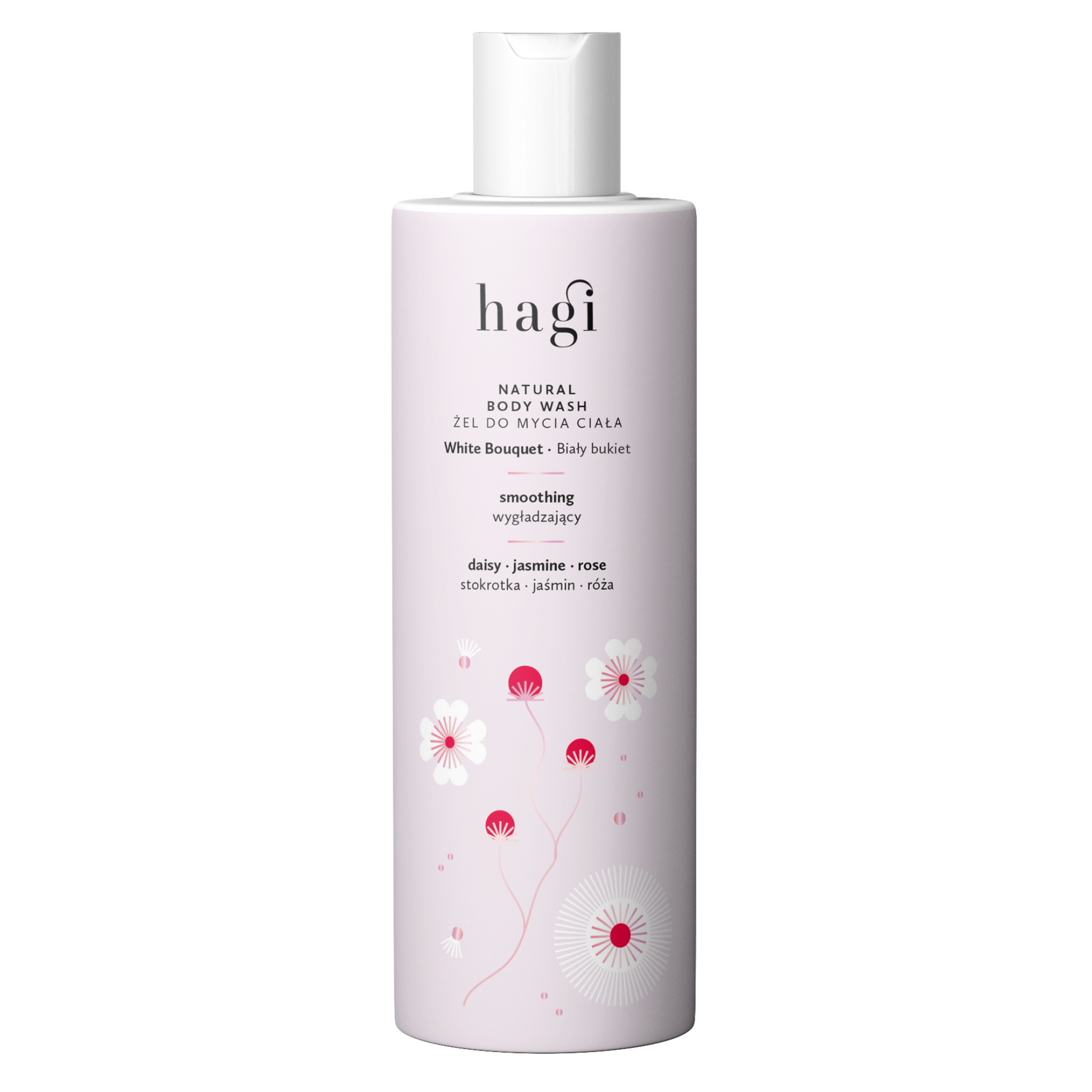 Hagi Naturalny Żel do Mycia Ciała Biały Bukiet 300ml - butelka z pompką